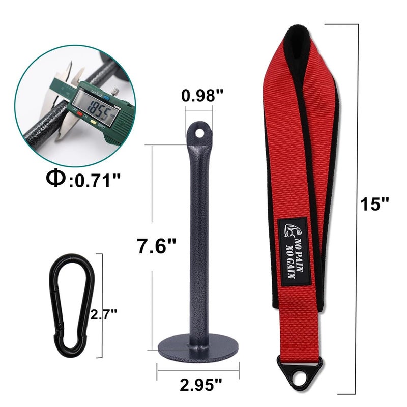 Lights Mountain Arm Wrestling Training Strap Belt Hand Grip Arm Finger Forearm Exerciser Strengthener for Cable Machine and Free Weight - Image 2
